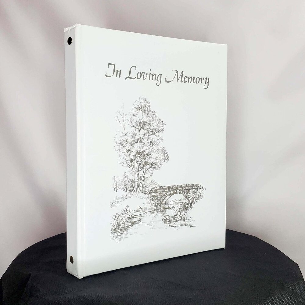 Funeral Guest Book- White